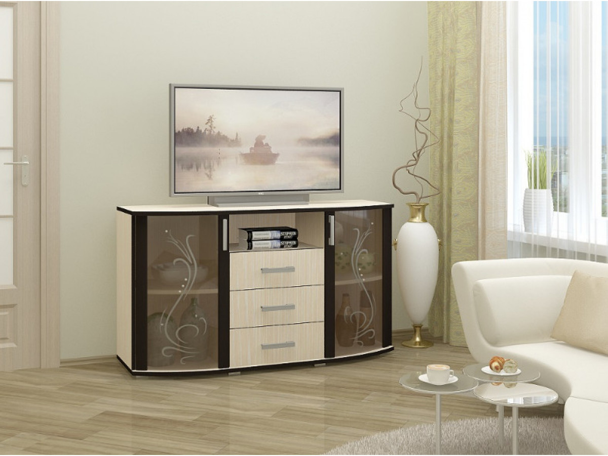 Тумба ТВ-6 (Ш-1300| В-750| Г-440)/Разные Цвета