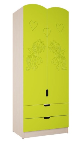 Шкаф Юниор-3 2-х Створчатый с Ящиками Разные Цвета и Рисунок/Ш-800 мм x Г-520 мм х В-2050 мм