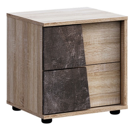 Спальный Гарнитур Санремо №1 Дуб Сонома Светлый/Ателье Темное