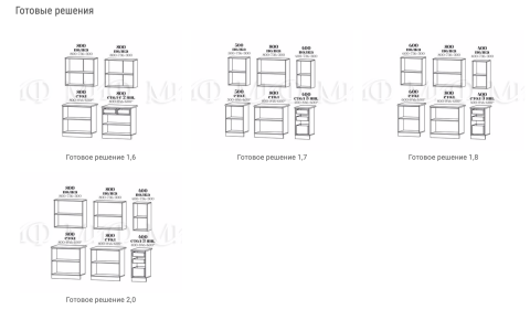 Кухонный Гарнитур Техас-1 МДФ Сонома 1600/1700/1800/2000 мм