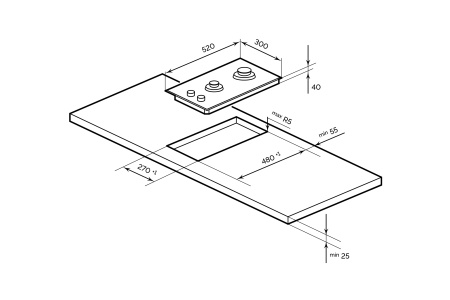 Газовая варочная поверхность GVG 321 BL