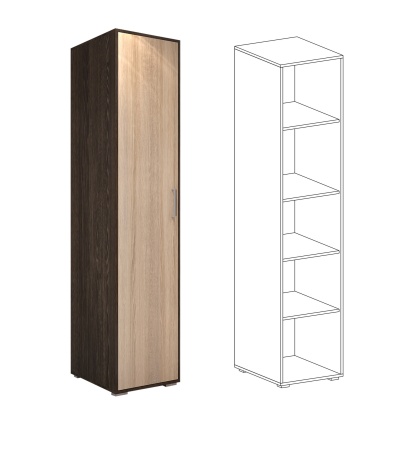 Гостиная Орхидея Кантерберри \Сонома (Ш-2150 х В-2054 х Г-542 мм)